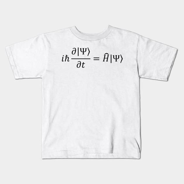 Schrodinger Equation - Quantum Mechanics And Science Kids T-Shirt by ScienceCorner